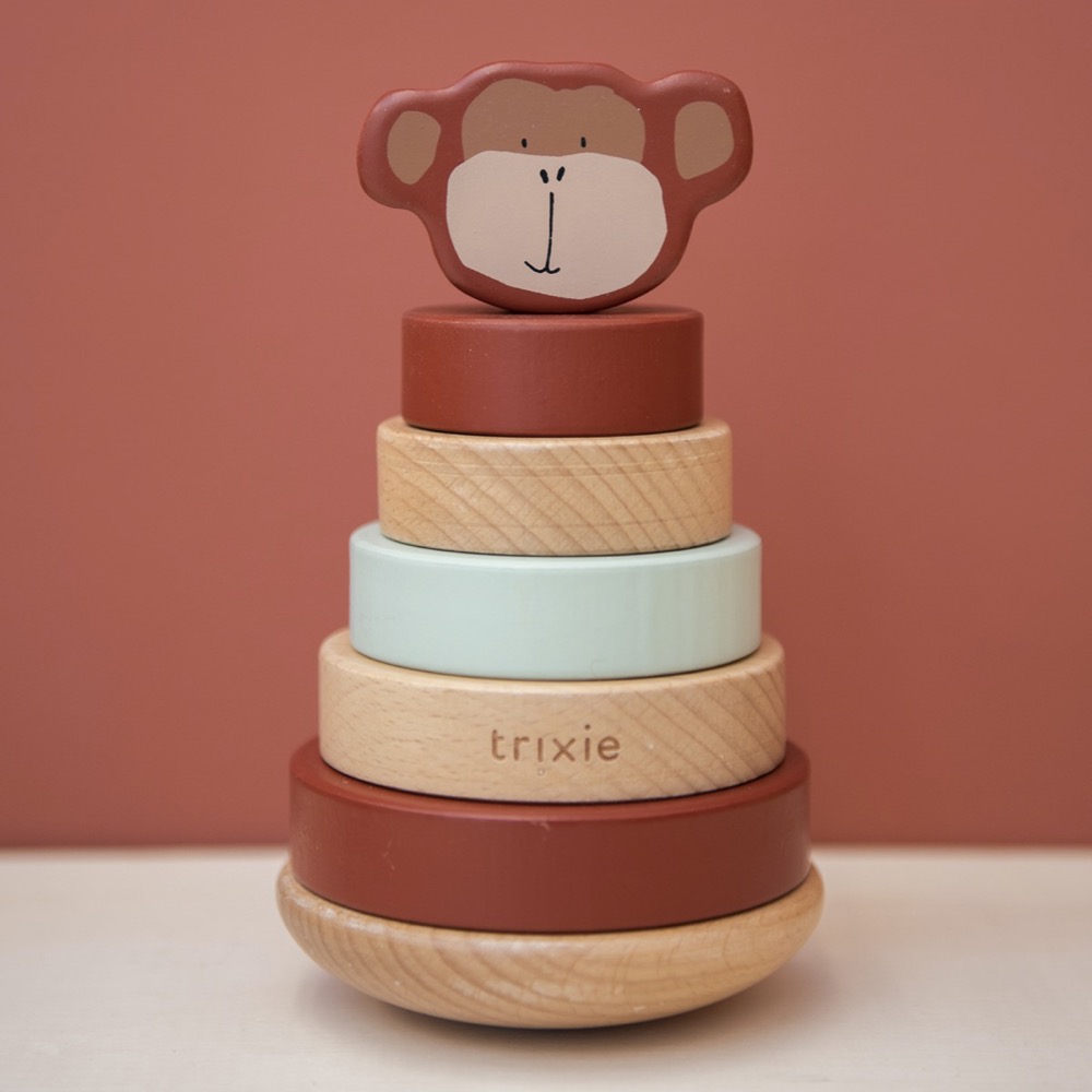 Wooden stacking toy - Mr. Monkey